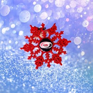 Carolina HURRICANES Handmade Hockey Snowflake *NEW*